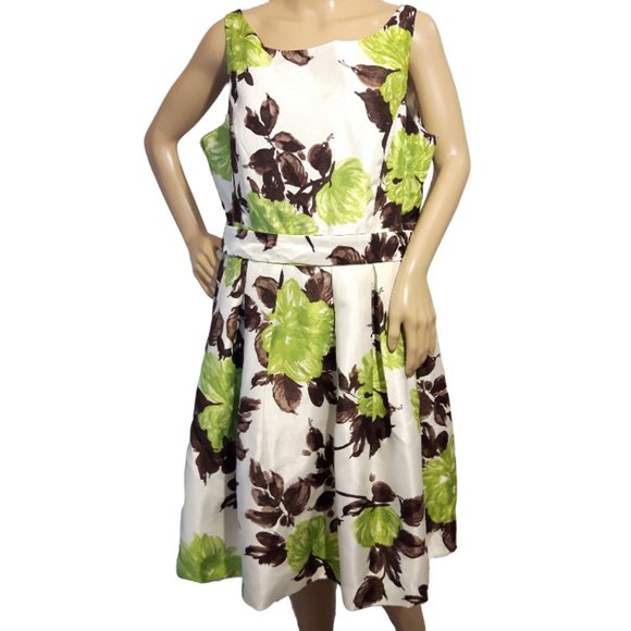 Jessica Howard Plus Size 16 Retro Floral Formal Dress - Picture 1 of 7